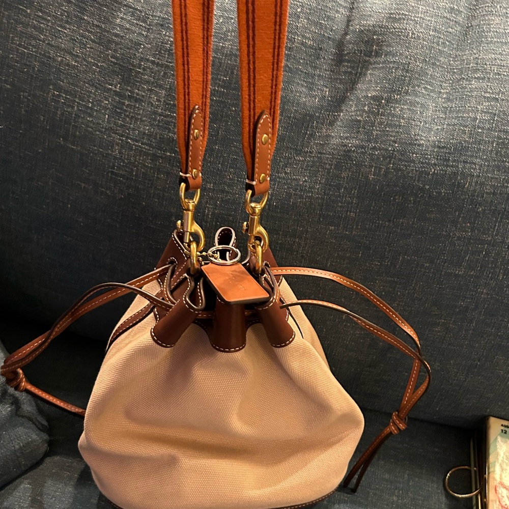 Coach Tan and Brown Canvas Bag - Picture 7 of 7